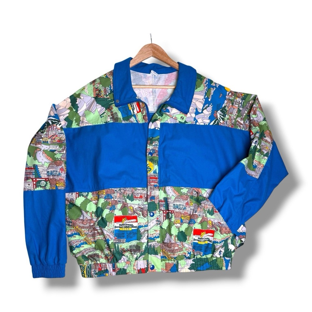Vintage 1988 Triple Crown‎ Softball Runner Up Jacket XL USA Map Print RARE 80s